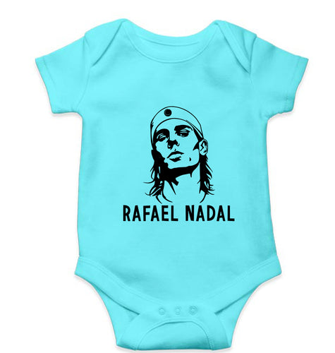 Rafael Nadal (RAFA) Kids Romper For Baby Boy/Girl-0-5 Months(18 Inches)-Sky Blue-Ektarfa.online