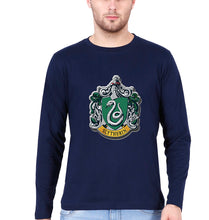 Load image into Gallery viewer, Slytherin Harry Potter Full Sleeves T-Shirt for Men-Navy blue-Ektarfa.online
