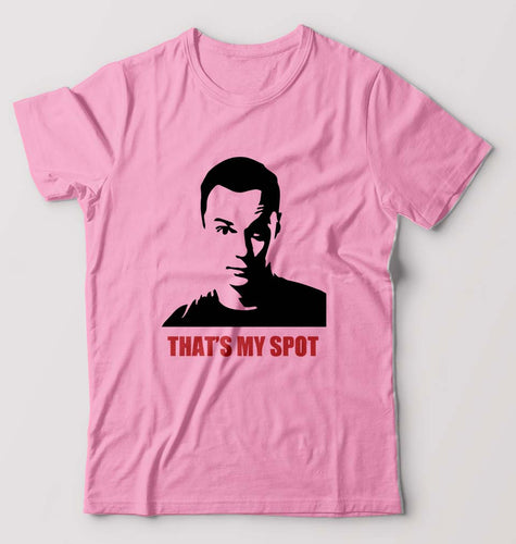 Sheldon Cooper That's My Spot T-Shirt for Men-Light Baby Pink-Ektarfa.online
