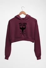 Load image into Gallery viewer, Villain Club Crop HOODIE FOR WOMEN-Maroon-Ektarfa.online
