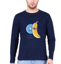 Load image into Gallery viewer, Banana Full Sleeves T-Shirt for Men-Navy Blue-Ektarfa.online
