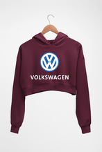 Load image into Gallery viewer, Volkswagen Crop HOODIE FOR WOMEN-Maroon-Ektarfa.online
