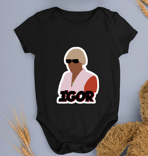 Igor Kids Romper For Baby Boy/Girl-0-5 Months(18 Inches)-Black-Ektarfa.online