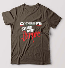 Load image into Gallery viewer, CrossFit Gym Burpees T-Shirt for Men-Olive Green-Ektarfa.online
