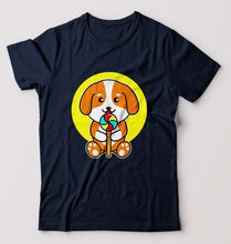 Load image into Gallery viewer, Puppy T-Shirt for Men-Navy Blue-Ektarfa.online

