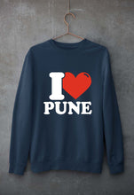 Load image into Gallery viewer, I Love Pune Unisex Sweatshirt for Men/Women-Navy Blue-Ektarfa.online
