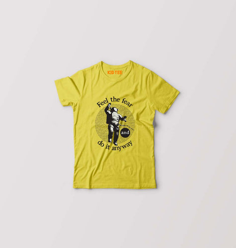 Fear Kids T-Shirt for Boy/Girl-Mustard Yellow-Ektarfa.online