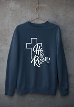 Load image into Gallery viewer, Christian Unisex Sweatshirt for Men/Women-S(40 Inches)-Navy Blue-Ektarfa.online
