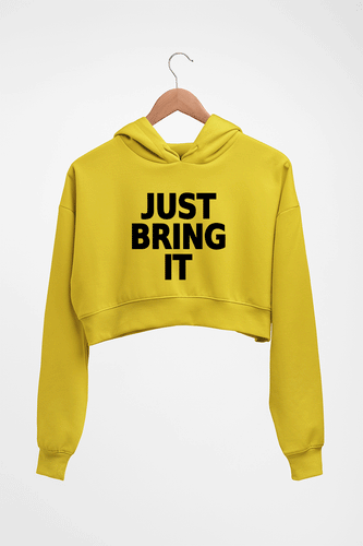 Just Bring IT Crop HOODIE FOR WOMEN-Mustard Yellow-Ektarfa.online