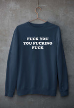 Load image into Gallery viewer, Funny Fuck Unisex Sweatshirt for Men/Women-S(40 Inches)-Navy Blue-Ektarfa.online
