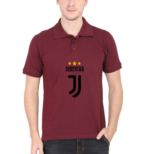Juventus Polo T-Shirt for Men-S(38 Inches)-Maroon-Ektarfa.co.in