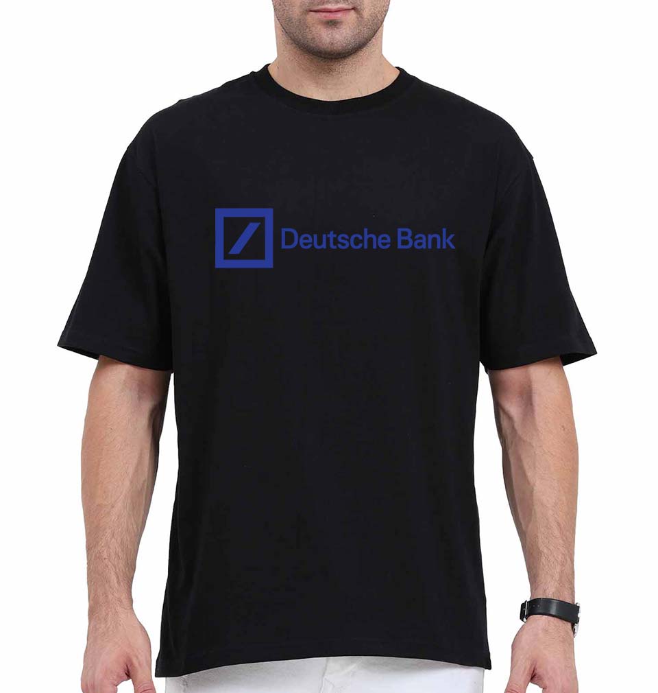 Deutsche Bank Oversized T-Shirt for Men-Black-Ektarfa.online