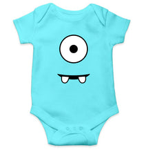 Load image into Gallery viewer, Minion Eye &amp; Teeth Kids Romper For Baby Boy/Girl-0-5 Months(18 Inches)-Sky Blue-Ektarfa.online
