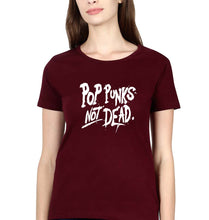 Load image into Gallery viewer, Pop Punks Not Dead T-Shirt for Women-Maroon-Ektarfa.online
