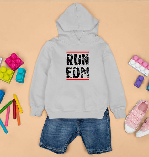 RUN EDM Kids Hoodie for Boy/Girl-0-1 Year(22 Inches)-Grey-Ektarfa.online