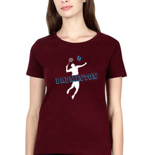 Load image into Gallery viewer, Badminton T-Shirt for Women-Maroon-Ektarfa.online
