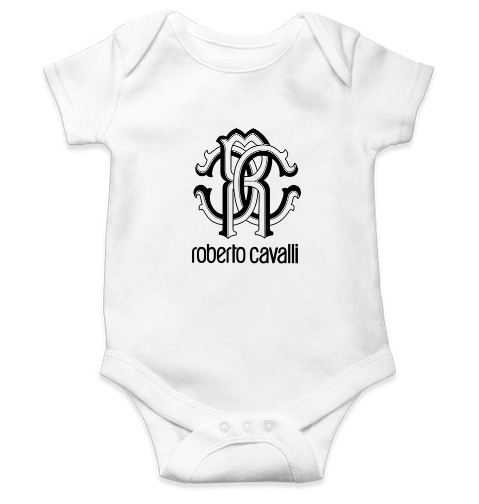 Roberto Cavalli Kids Romper For Baby Boy/Girl-0-5 Months(18 Inches)-White-Ektarfa.online