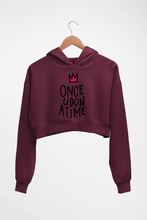 Load image into Gallery viewer, Once Upon a Time Crop HOODIE FOR WOMEN-Maroon-Ektarfa.online
