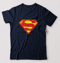 Load image into Gallery viewer, Superman T-Shirt for Men-S(38 Inches)-Navy Blue-Ektarfa.online
