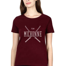 Load image into Gallery viewer, Team Michonne T-Shirt for Women-Maroon-Ektarfa.online
