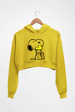 Load image into Gallery viewer, Snoopy Crop HOODIE FOR WOMEN-Mustard Yellow-Ektarfa.online
