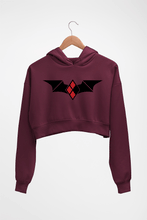 Load image into Gallery viewer, Batman and Harley Quinn Crop HOODIE FOR WOMEN-Maroon-Ektarfa.online
