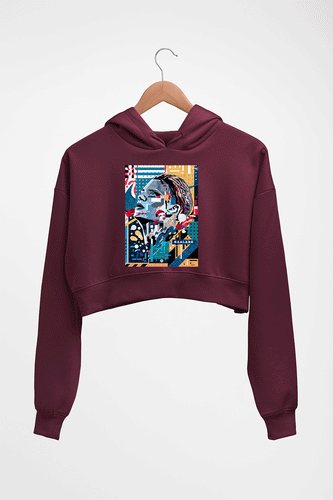 Erling Haaland Crop HOODIE FOR WOMEN-Maroon-Ektarfa.online