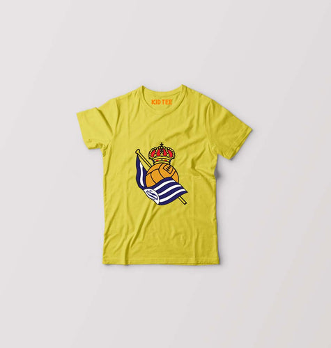 Real-Sociedad Kids T-Shirt for Boy/Girl-Yellow-Ektarfa.online