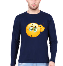 Load image into Gallery viewer, Emoji Full Sleeves T-Shirt for Men-Navy blue-Ektarfa.online
