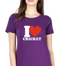 Load image into Gallery viewer, I Love Cricket T-Shirt for Women
