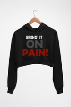 Load image into Gallery viewer, Gym Pain Crop HOODIE FOR WOMEN-Black-Ektarfa.online
