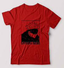 Load image into Gallery viewer, Gojo Satoru Anime T-Shirt for Men-S(38 Inches)-Red-Ektarfa.online
