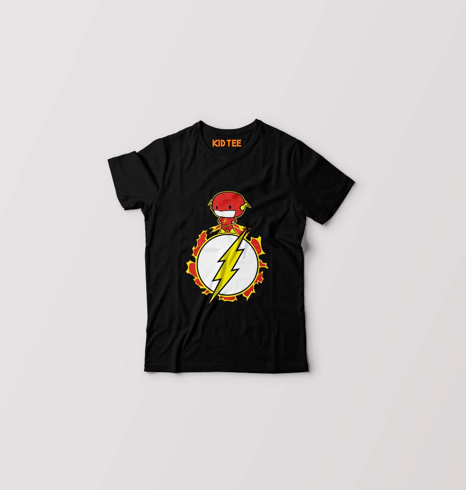 Flash Kids T-Shirt for Boy/Girl-Black-Ektarfa.online