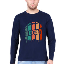 Load image into Gallery viewer, Rugby Dad Full Sleeves T-Shirt for Men-Navy Blue-Ektarfa.online
