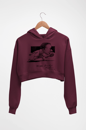 Rod Laver Crop HOODIE FOR WOMEN-Maroon-Ektarfa.online