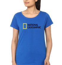 Load image into Gallery viewer, National geographic T-Shirt for Women-XS(32 Inches)-Royal Blue-Ektarfa.online
