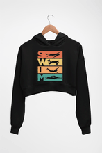 Load image into Gallery viewer, Swimming Crop HOODIE FOR WOMEN-Black-Ektarfa.online
