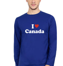 Load image into Gallery viewer, I Love Canada T Full Sleeves T-Shirt for Men-Royal Blue-Ektarfa.online
