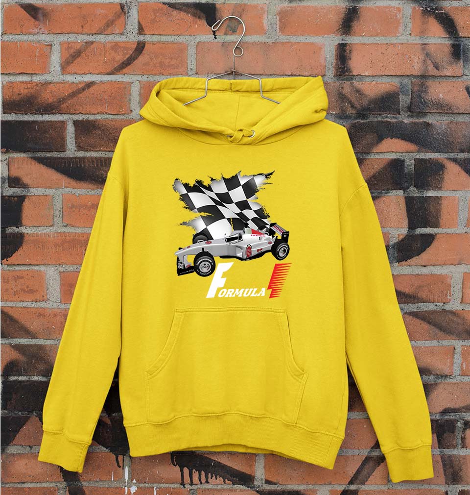 Formula 1(F1) Unisex Hoodie for Men/Women-S(40 Inches)-Mustard Yellow-Ektarfa.online