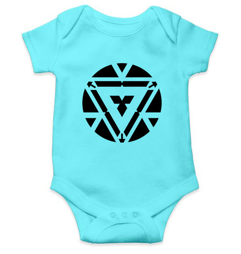 Iron Man Kids Romper For Baby Boy/Girl-0-5 Months(18 Inches)-Sky Blue-Ektarfa.online