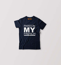 Load image into Gallery viewer, Pardon My French Kids T-Shirt for Boy/Girl-Navy Blue-Ektarfa.online
