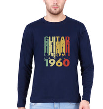 Load image into Gallery viewer, Guitar Full Sleeves T-Shirt for Men-Navy blue-Ektarfa.online
