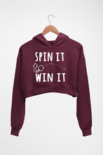 Load image into Gallery viewer, Table Tennie (TT) Crop HOODIE FOR WOMEN-Maroon-Ektarfa.online
