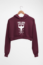 Load image into Gallery viewer, Villain Club Crop HOODIE FOR WOMEN-Maroon-Ektarfa.online
