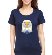 Load image into Gallery viewer, Eagle T-Shirt for Women-XS(32 Inches)-Navy Blue-Ektarfa.online
