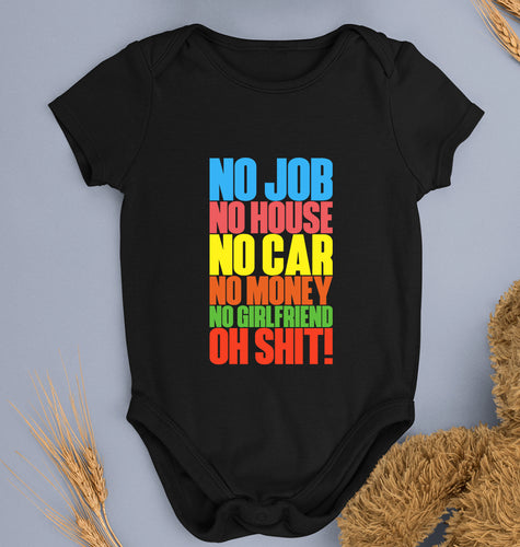 Oh Shit Funny Kids Romper For Baby Boy/Girl-Black-Ektarfa.online