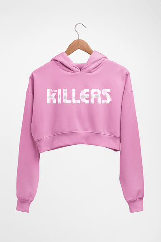 The Killers Crop HOODIE FOR WOMEN-Light Baby Pink-Ektarfa.online
