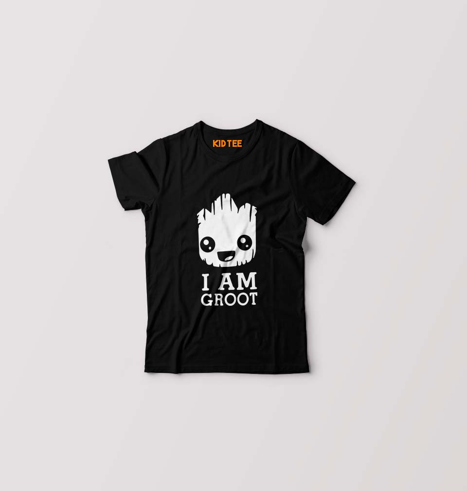 Groot Kids T-Shirt for Boy/Girl-Black-Ektarfa.online
