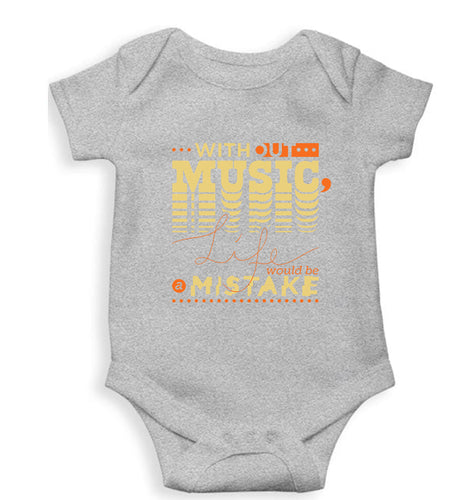 Music Kids Romper For Baby Boy/Girl-Grey-Ektarfa.online