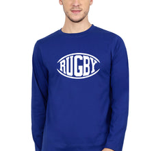 Load image into Gallery viewer, Rugby Full Sleeves T-Shirt for Men-Royal Blue-Ektarfa.online
